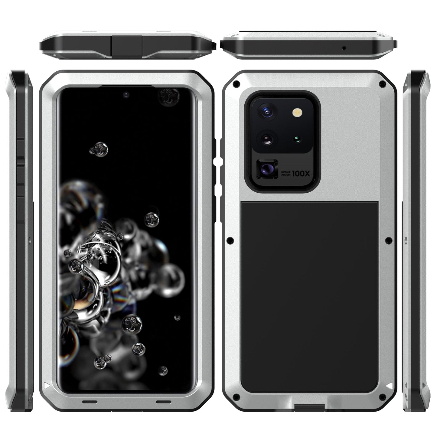 Luxury Samsung S20 Ultra Doom Armor Case S20 Plus Metal Aluminum Heavy Duty Shockproof Bumper 360 Full Body Cover