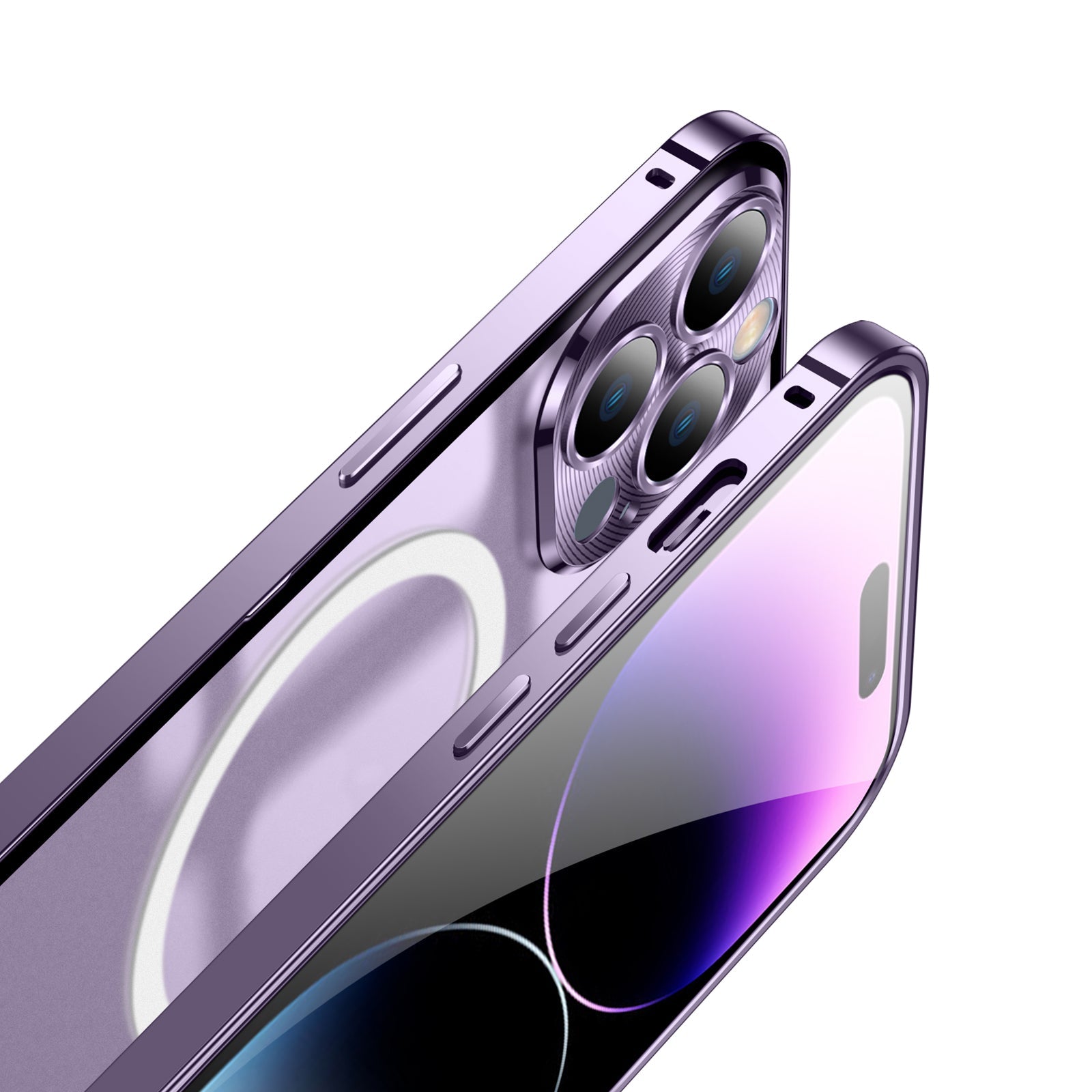 Magnetische iPhone 14 Pro Max Magsafe H¨¹lle Luxus Apple 14 Plus Kameraschutz aus Metall Aluminium Sto?feste ultrad¨¹nne HandyH¨¹lle