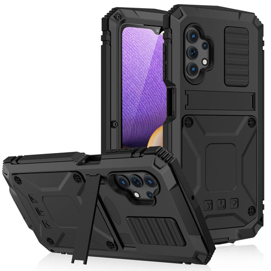 Luxus Samsung Galaxy A32 Milit?r Handyh¨¹lle 4G 5G Robuste R¨¹stung Sto?fester 360-Grad Kameraschutz Heavy Duty Case