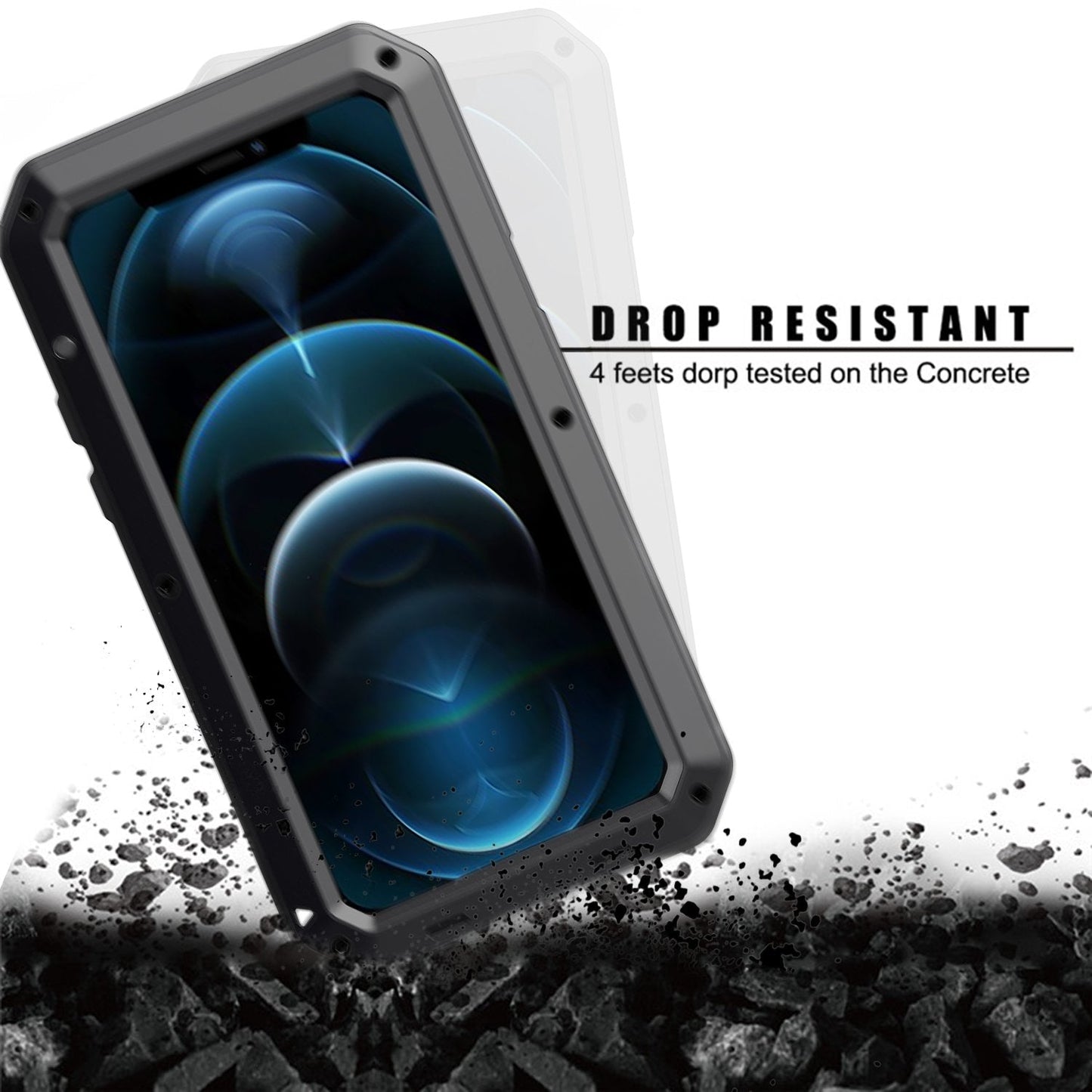  iPhone 11 Pro Max Gorilla Glas Handyh¨¹lle Doom Armor Case Sto?festes Staubdichtes Metall Aluminium
