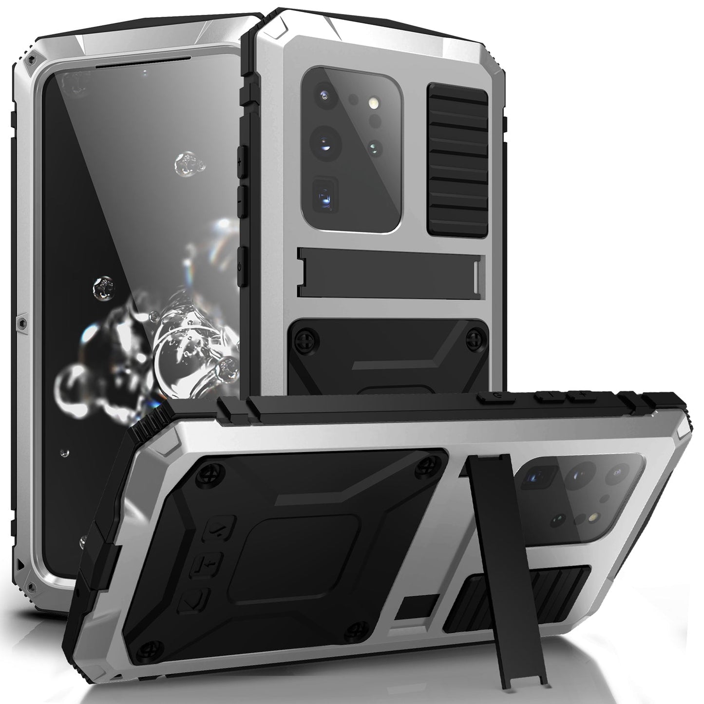 Milit?r Samsung Galaxy S20 Plus Handyh¨¹lle Schwerlast Geh?use Ultra Robuste R¨¹stung Sto?fester Case St?nder 360 Grad Kameraschutz