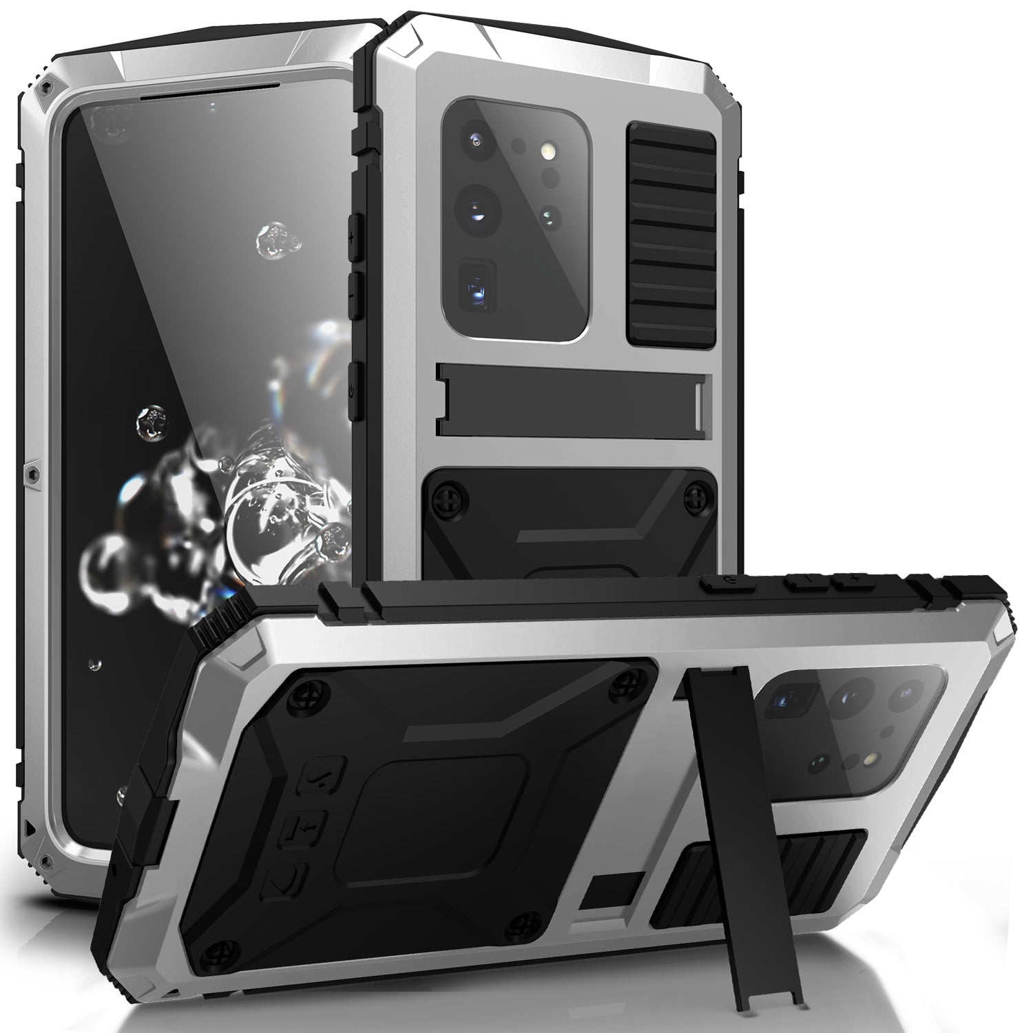 Milit?r Samsung Galaxy S20 Plus Handyh¨¹lle Schwerlast Geh?use Ultra Robuste R¨¹stung Sto?fester Case St?nder 360 Grad Kameraschutz