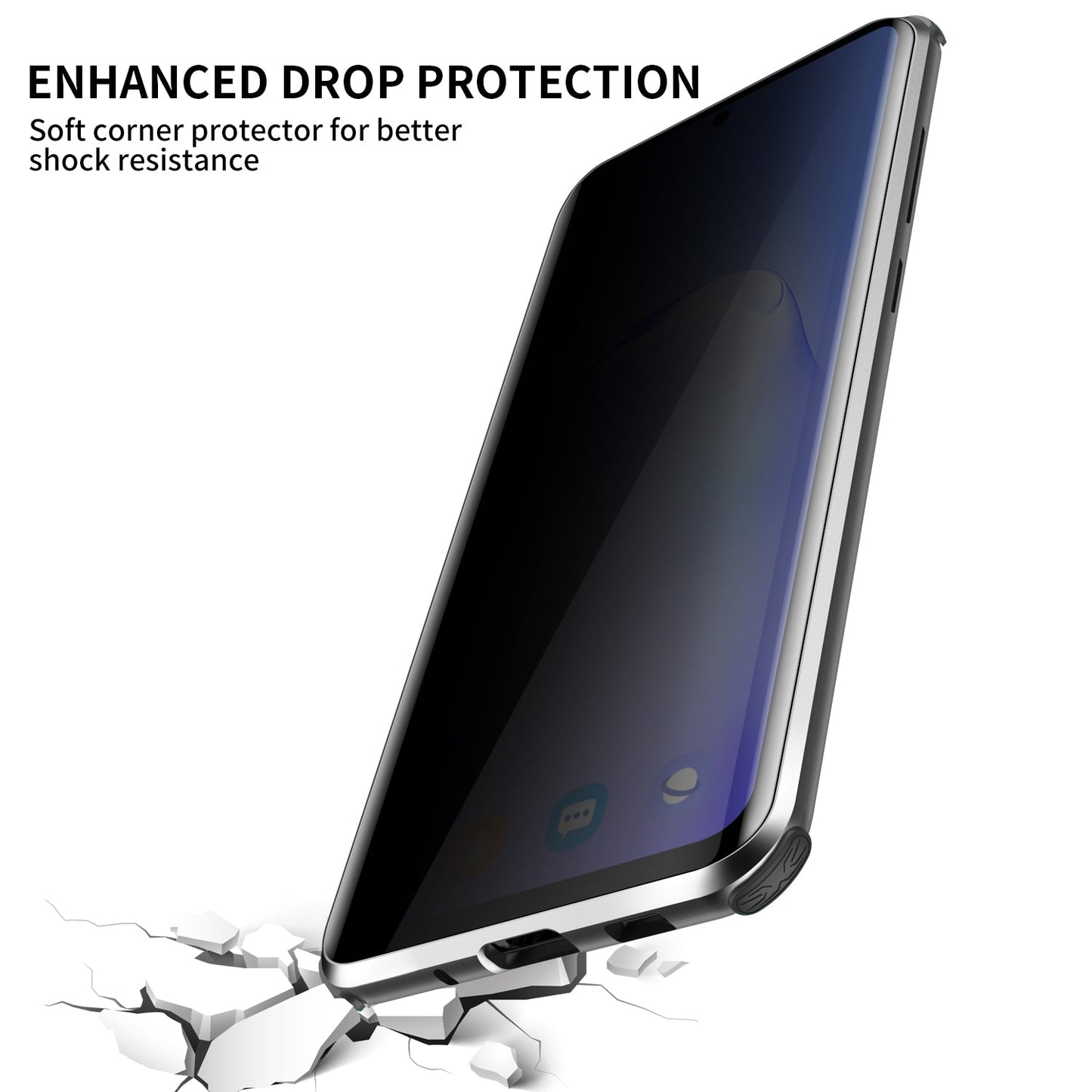 Anti-Peep H¨¹lle Samsung Galaxy S20 Plus Ultra Magnetische Adsorption Privacy Case Doppelseitige Temperglas