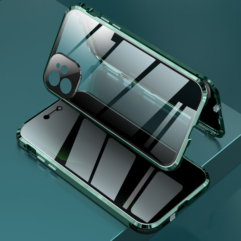 Anti-Peep Schutzh¨¹lle iPhone 12 Pro Max Magnetische Adsorption Apple 11 Pro Case Doppelseitig Temperglas