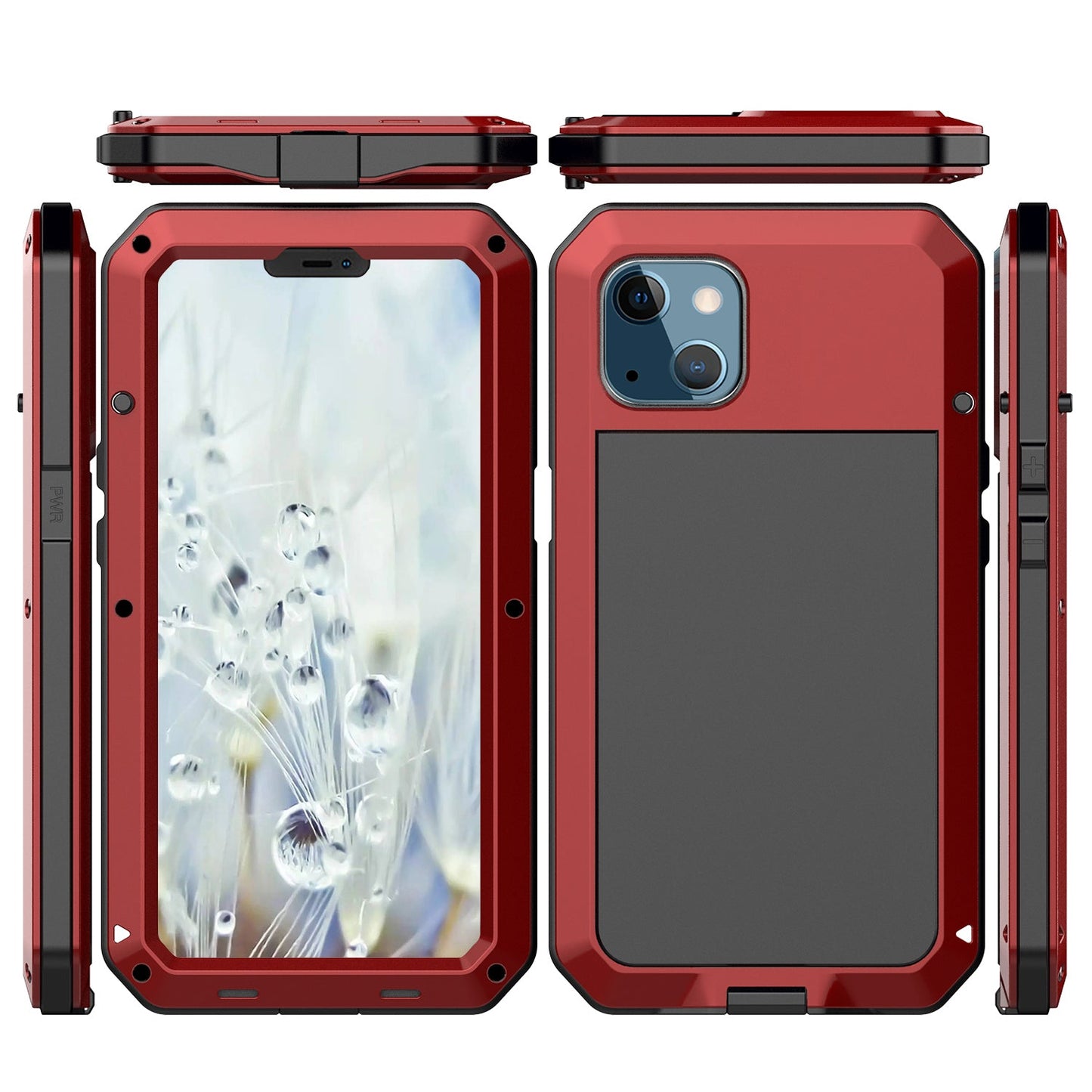 Outdoor iPhone 13 Pro Max Gorilla Glas H¨¹lle Doom Armor Sto?festes staubdichtes Metall Aluminium Case 