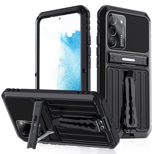 Samsung Galaxy S22 Ultra Milit?r H¨¹lle Armor Cover Shockproof Plus Metal Back Clip Invisible Bracket