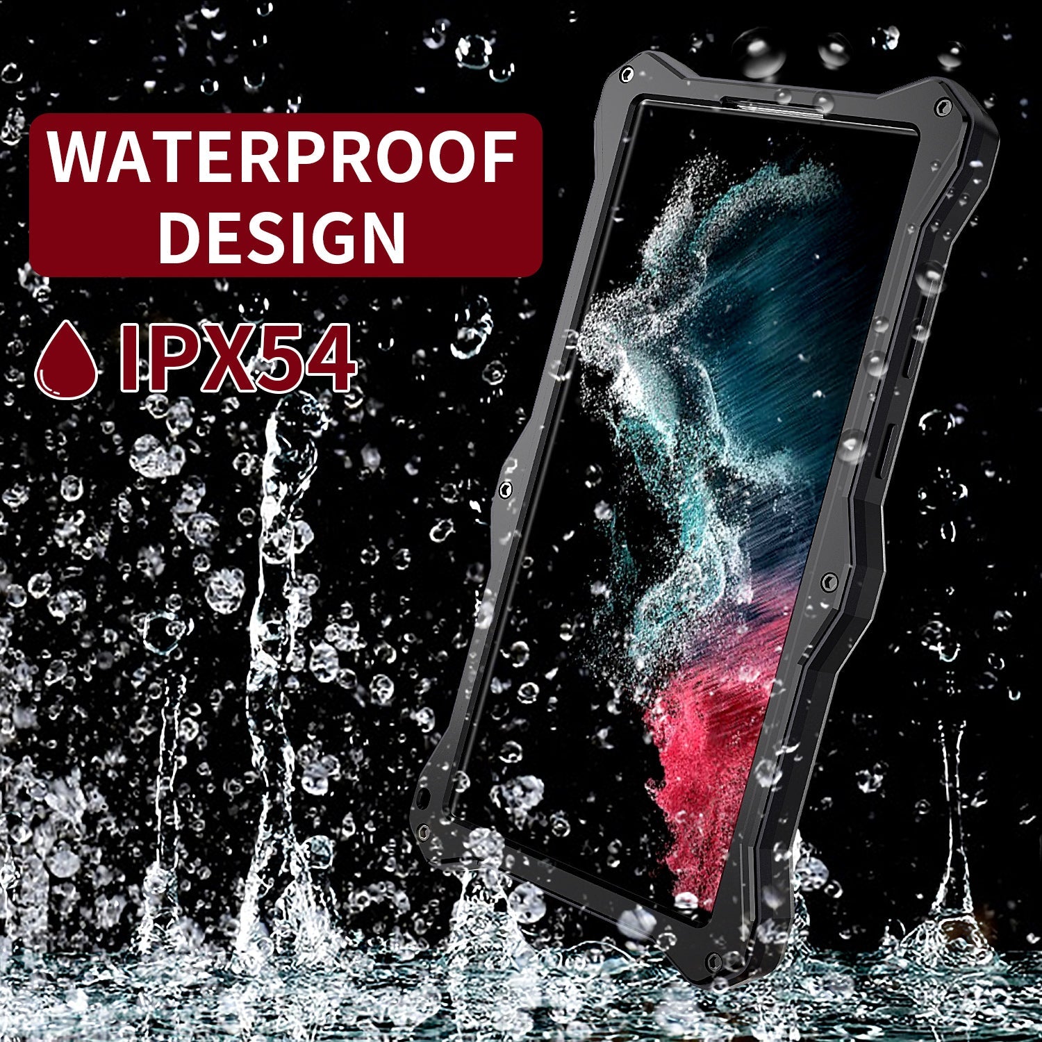 Luxury Samsung S22 Ultra Milit?ry Case Impact Resistant Bumper Galaxy S22 Plus Metal Silicone Slide Camera Lens Pretection Cover Phone Kickstand