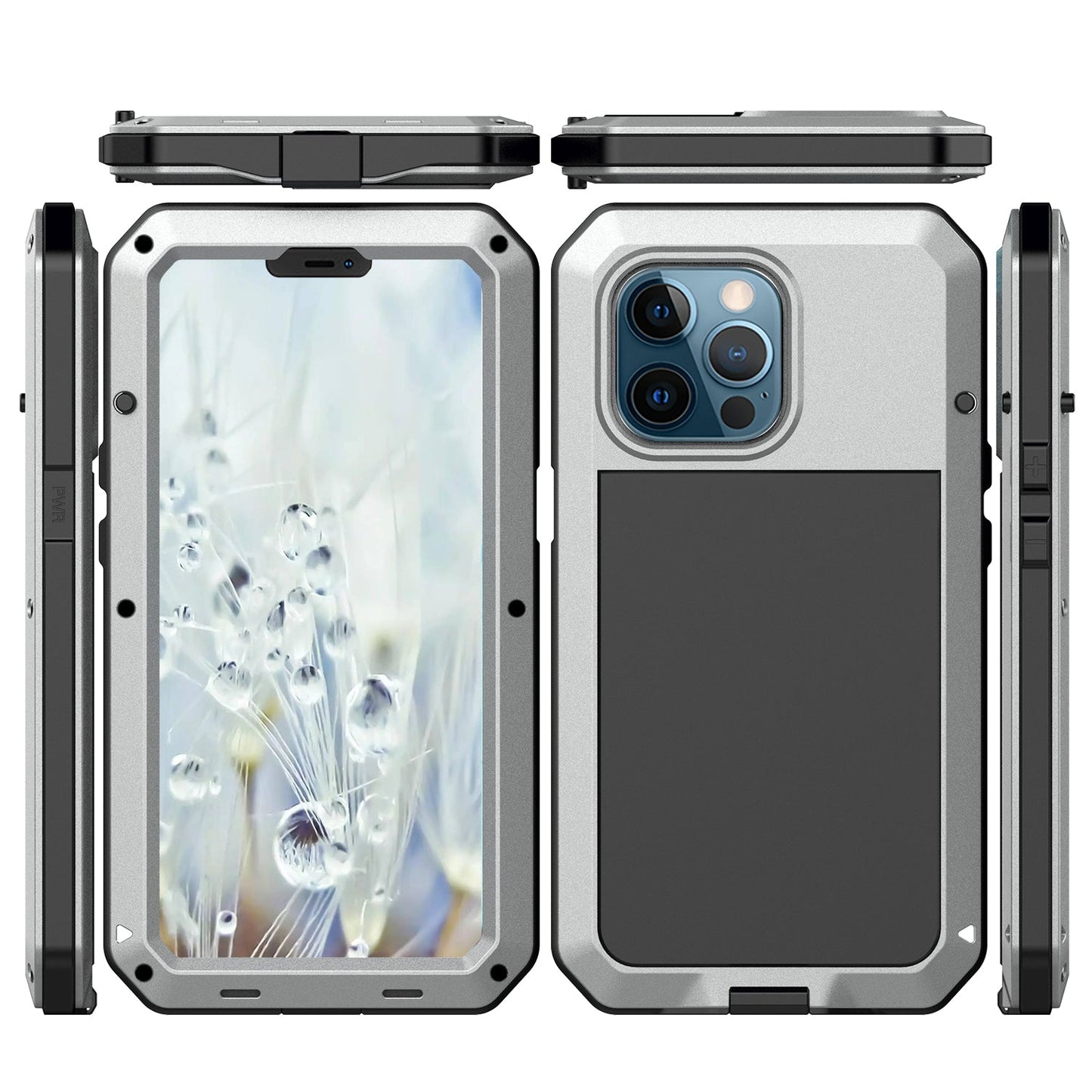 Outdoor iPhone 13 Pro Max Gorilla Glas H¨¹lle Doom Armor Sto?festes staubdichtes Metall Aluminium Case 