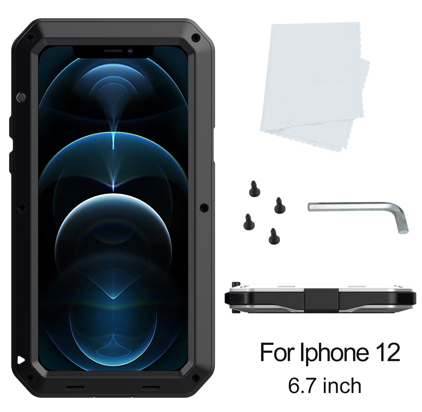  iPhone 11 Pro Max Gorilla Glas Handyh¨¹lle Doom Armor Case Sto?festes Staubdichtes Metall Aluminium