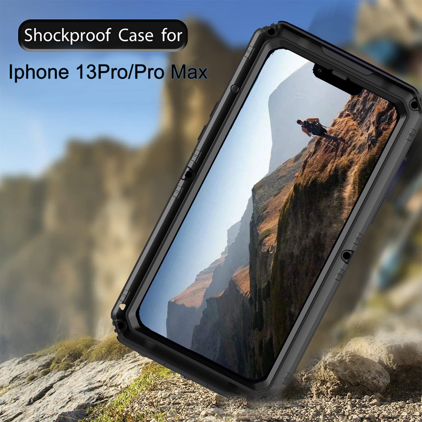 Luxury Outdoor iPhone 13 Pro Max Gorilla Case IP68 Waterproof Safeguard Heavy Duty Metal Armor Cover