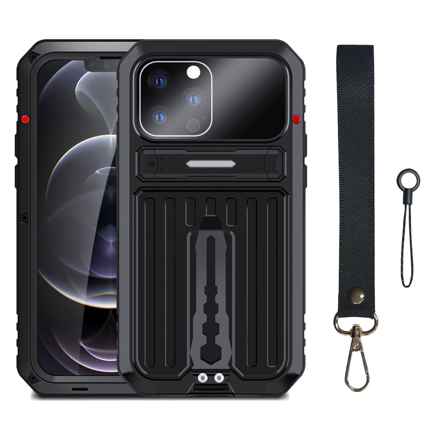 Apple iPhone 13 Pro Max Milit?r H¨¹lle Handy Apple 13 Sto?fester R¨¹ckenclip Metall R¨¹stung Case