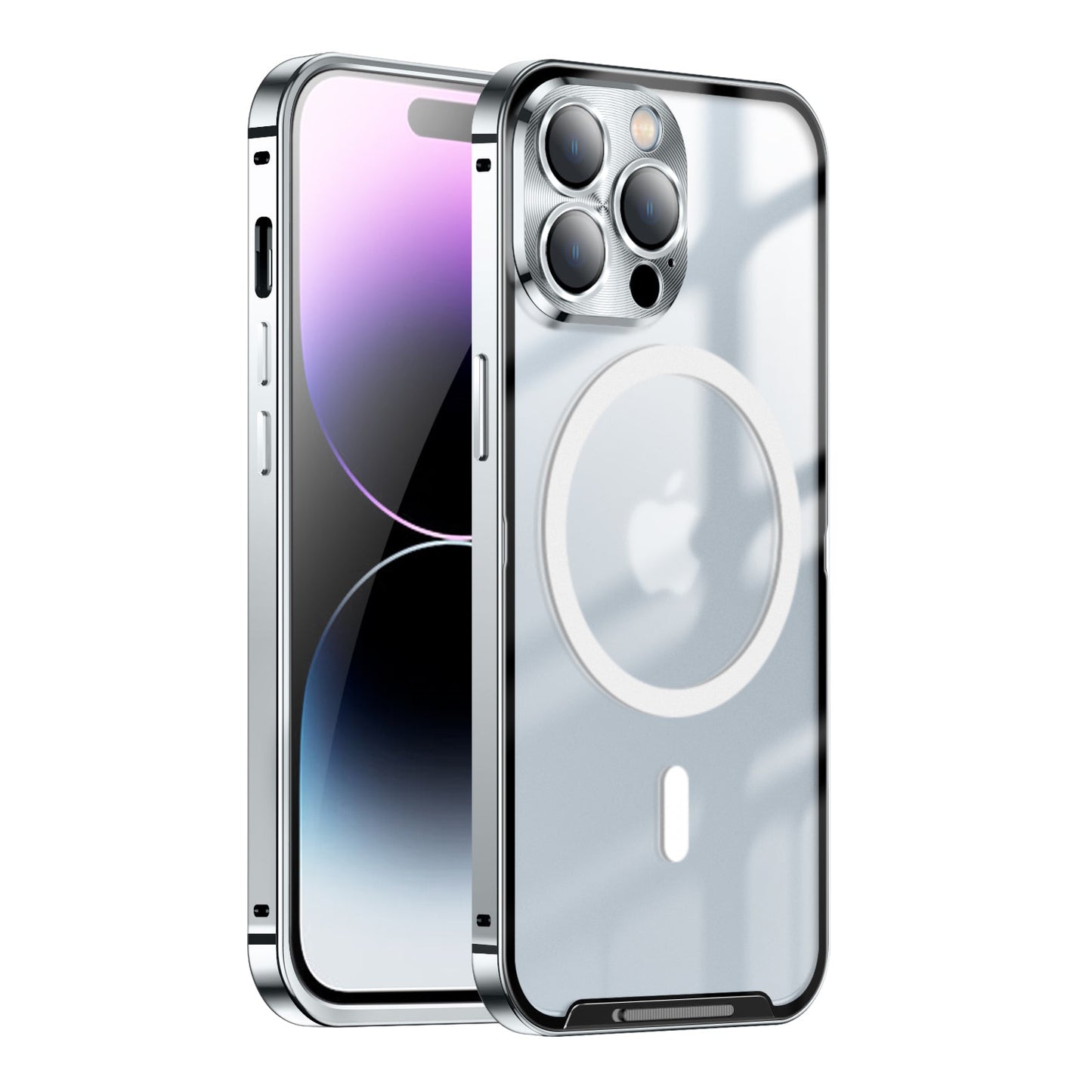 Magnetische iPhone 14 Pro Max Magsafe H¨¹lle Luxus Apple 14 Plus Kameraschutz aus Metall Aluminium Sto?feste ultrad¨¹nne HandyH¨¹lle