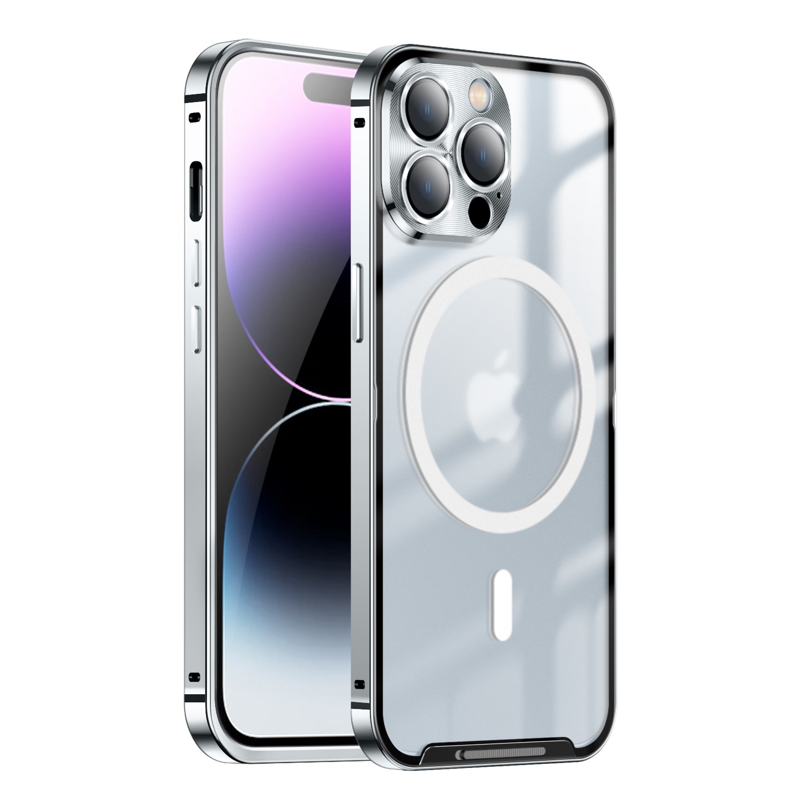 Magnetische iPhone 14 Pro Max Magsafe H¨¹lle Luxus Apple 14 Plus Kameraschutz aus Metall Aluminium Sto?feste ultrad¨¹nne HandyH¨¹lle